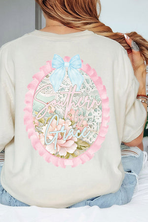 Southern By Grace Ruffle Front & Back Comfort Colors Adult Ring - Spun Cotton Tee - Wholesale Accessory Market
