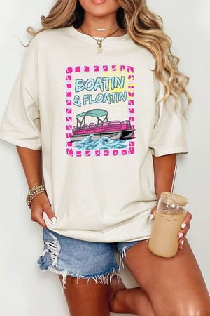 Sunny Boatin & Floatin Comfort Colors Adult Ring - Spun Cotton Tee - Wholesale Accessory Market