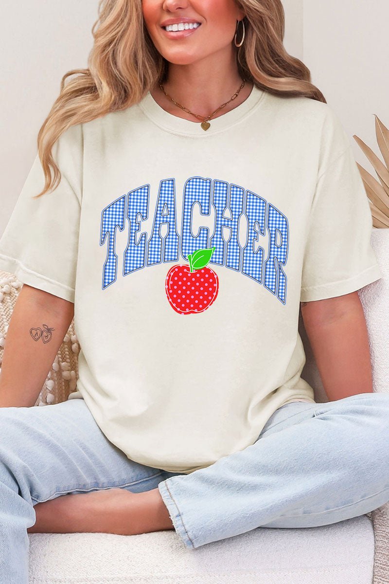 Sweet Apple Teacher Comfort Colors Adult Ring - Spun Cotton Tee - Wholesale Accessory Market