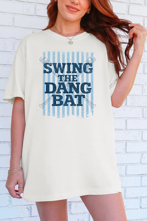 Swing The Dang Bat Comfort Colors Adult Ring - Spun Cotton Tee - Wholesale Accessory Market