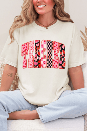 Teacher Full Of Love Comfort Colors Adult Ring - Spun Cotton Tee - Wholesale Accessory Market