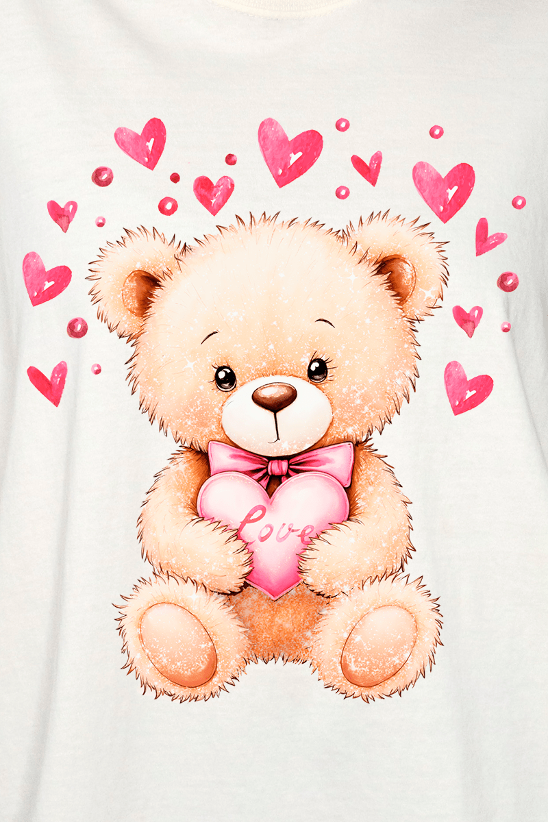 Teddy In Love Comfort Colors Adult Ring - Spun Cotton Tee - Wholesale Accessory Market