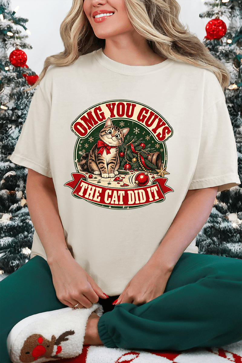 The Cat Did It Comfort Colors Adult Ring-Spun Cotton Tee - Wholesale Accessory Market