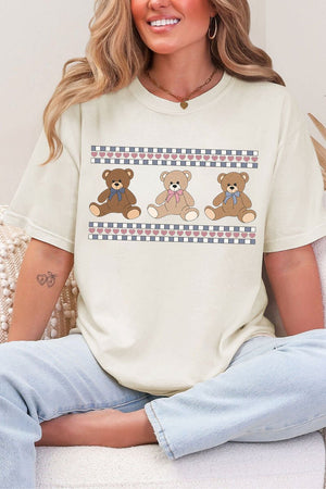 Tiny Teddy Trio Comfort Colors Adult Ring - Spun Cotton Tee - Wholesale Accessory Market