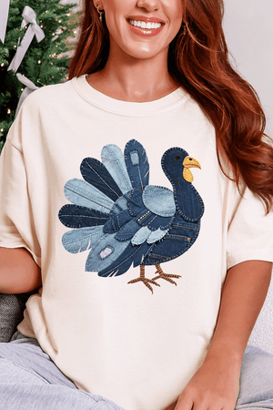 Turkey In Stitches Comfort Colors Adult Ring - Spun Cotton Tee - Wholesale Accessory Market