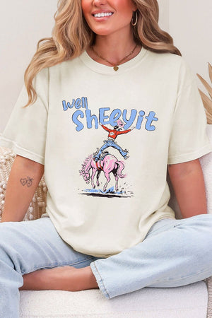 Well Sheeyit Cowboy Comfort Colors Adult Ring - Spun Cotton Tee - Wholesale Accessory Market