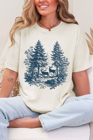 Woodland Buck Comfort Colors Adult Ring - Spun Cotton Tee - Wholesale Accessory Market