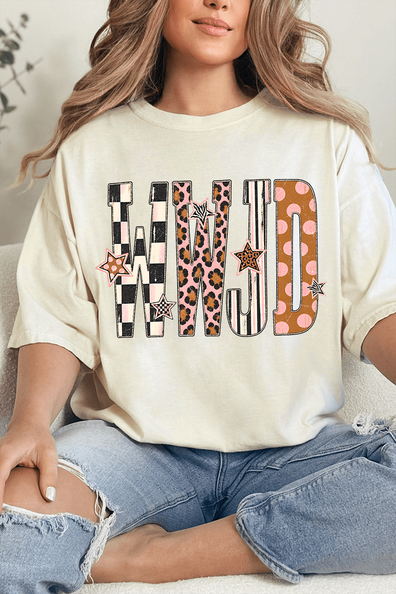 WWJD Pattern Pop Comfort Colors Adult Ring-Spun Cotton Tee - Wholesale Accessory Market