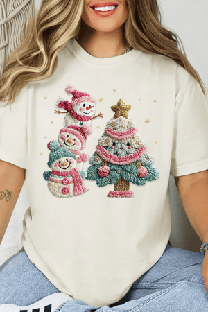 Yarnin' For Christmas Faux Yarn Comfort Colors Adult Ring - Spun Cotton Tee - Wholesale Accessory Market