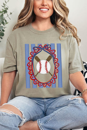 Baseball Stripes Comfort Colors Adult Ring - Spun Cotton Tee - Wholesale Accessory Market