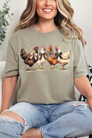 Coquette Chickens Comfort Colors Adult Ring - Spun Cotton Tee - Wholesale Accessory Market