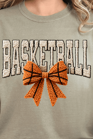 Faux Yarn Basketball Coquette Comfort Colors Adult Ring - Spun Cotton Tee - Wholesale Accessory Market