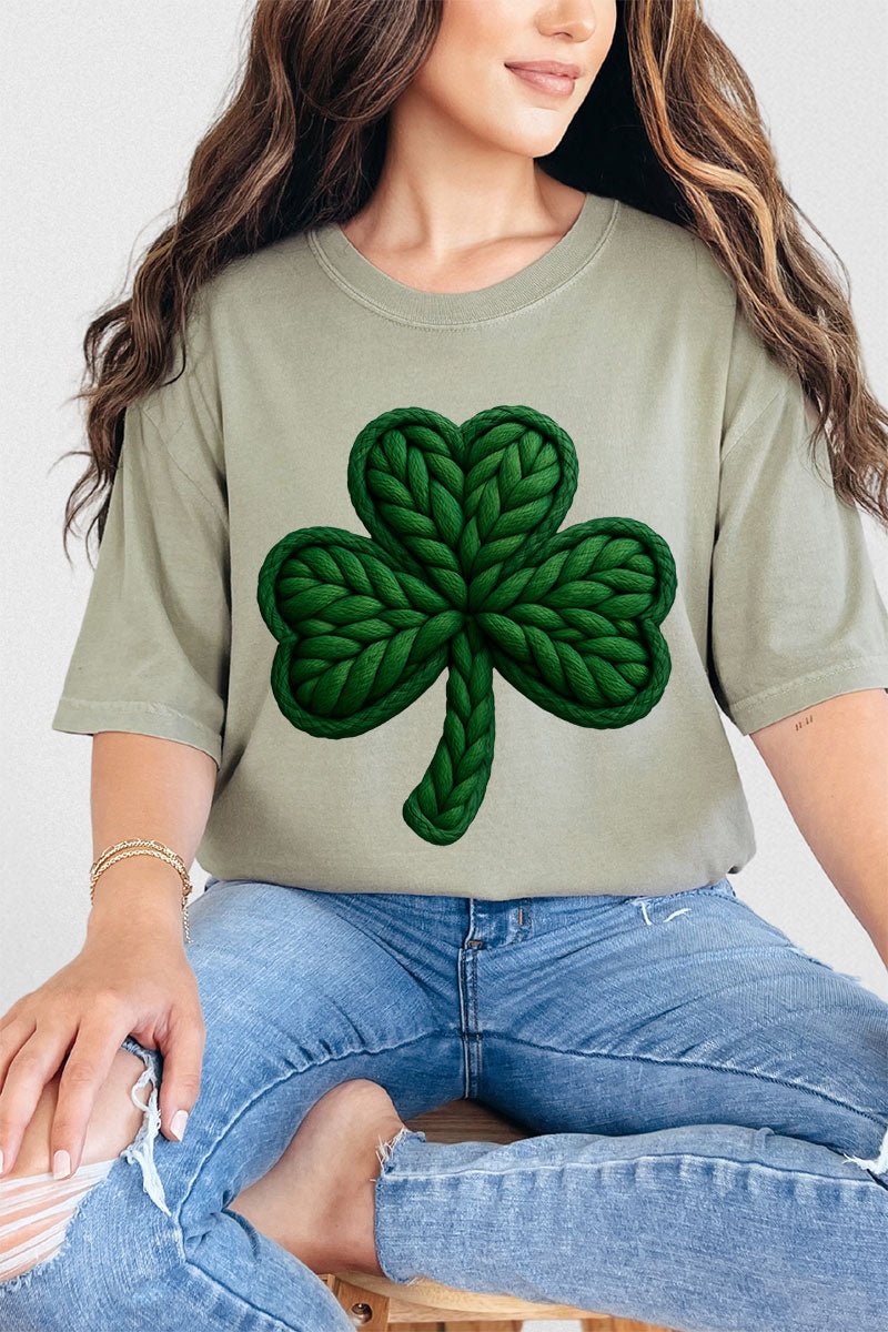 Faux Yarn Clover Comfort Colors Adult Ring - Spun Cotton Tee - Wholesale Accessory Market