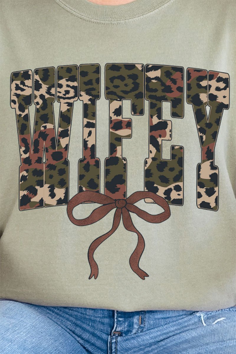 Hunting Wifey Ribbon Comfort Colors Adult Ring - Spun Cotton Tee - Wholesale Accessory Market