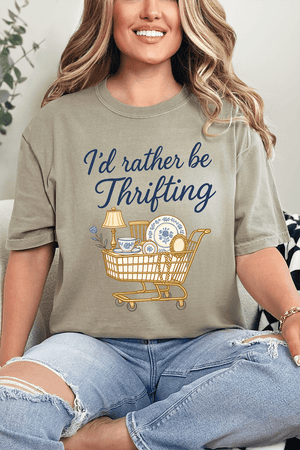I'd Rather Be Thrifting Comfort Colors Adult Ring - Spun Cotton Tee - Wholesale Accessory Market