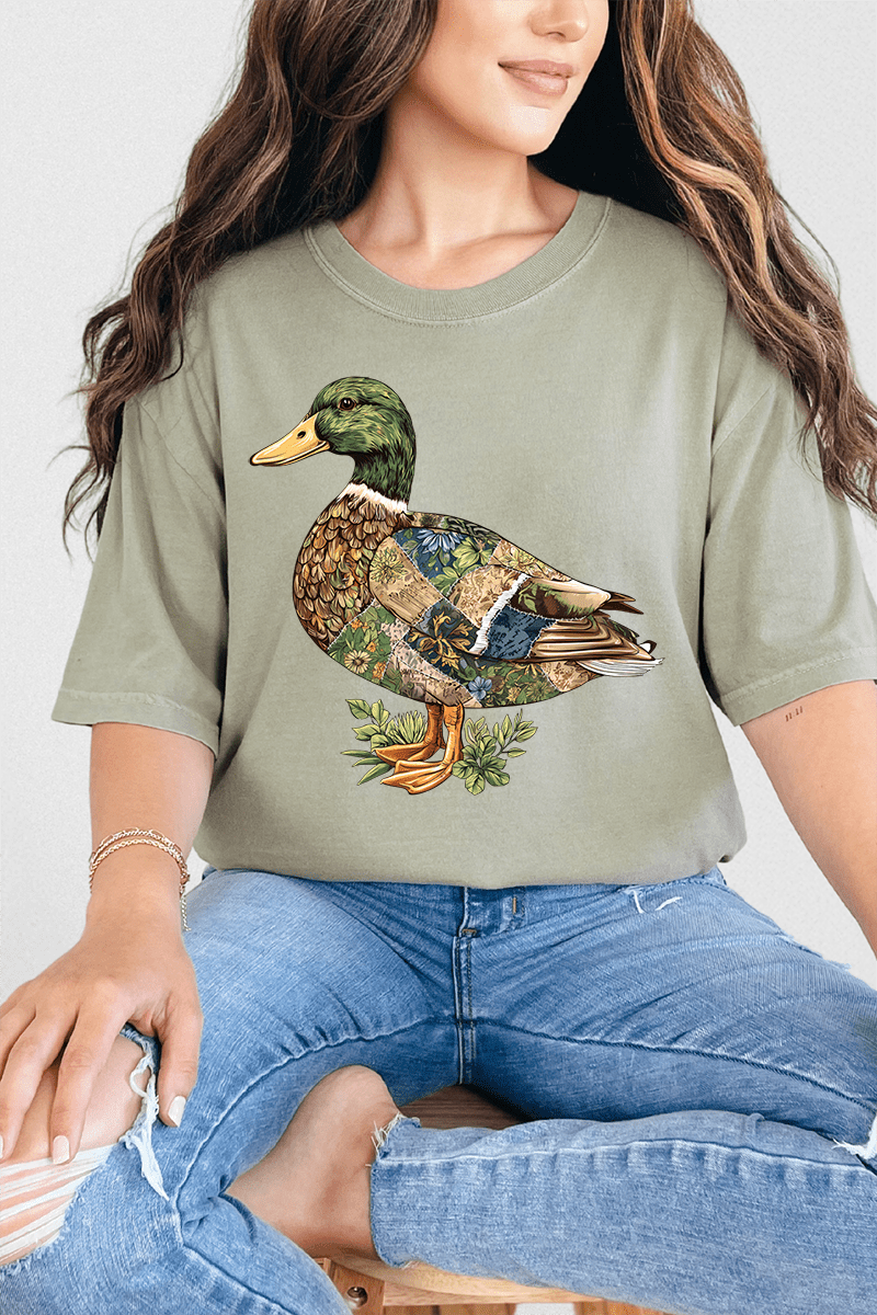 Patchwork Mallard Comfort Colors Adult Ring - Spun Cotton Tee - Wholesale Accessory Market