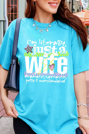 Literally Just A Wife Comfort Colors Adult Ring-Spun Cotton Tee - Wholesale Accessory Market