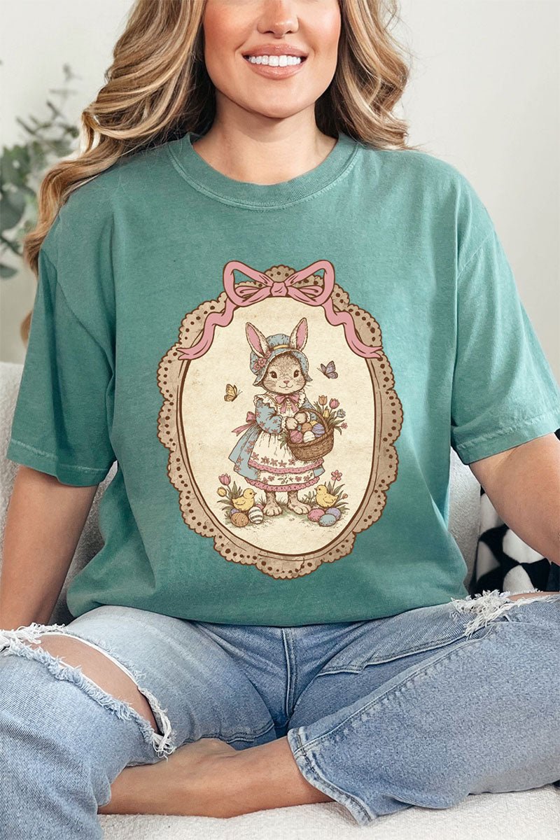 Easter Belle Spring Bunny Comfort Colors Adult Ring - Spun Cotton Tee - Wholesale Accessory Market