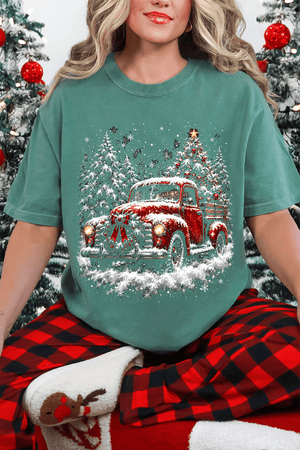 Evergreen Christmas Drive Comfort Colors Adult Ring-Spun Cotton Tee - Wholesale Accessory Market