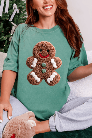 Faux Yarn Gingerbread Kisses Comfort Colors Adult Ring - Spun Cotton Tee - Wholesale Accessory Market