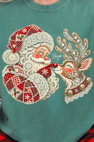 Santa's Christmas Boop Comfort Colors Adult Ring-Spun Cotton Tee - Wholesale Accessory Market