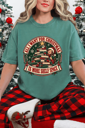 Shelf Space For Christmas Comfort Colors Adult Ring-Spun Cotton Tee - Wholesale Accessory Market