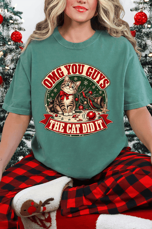 The Cat Did It Comfort Colors Adult Ring-Spun Cotton Tee - Wholesale Accessory Market
