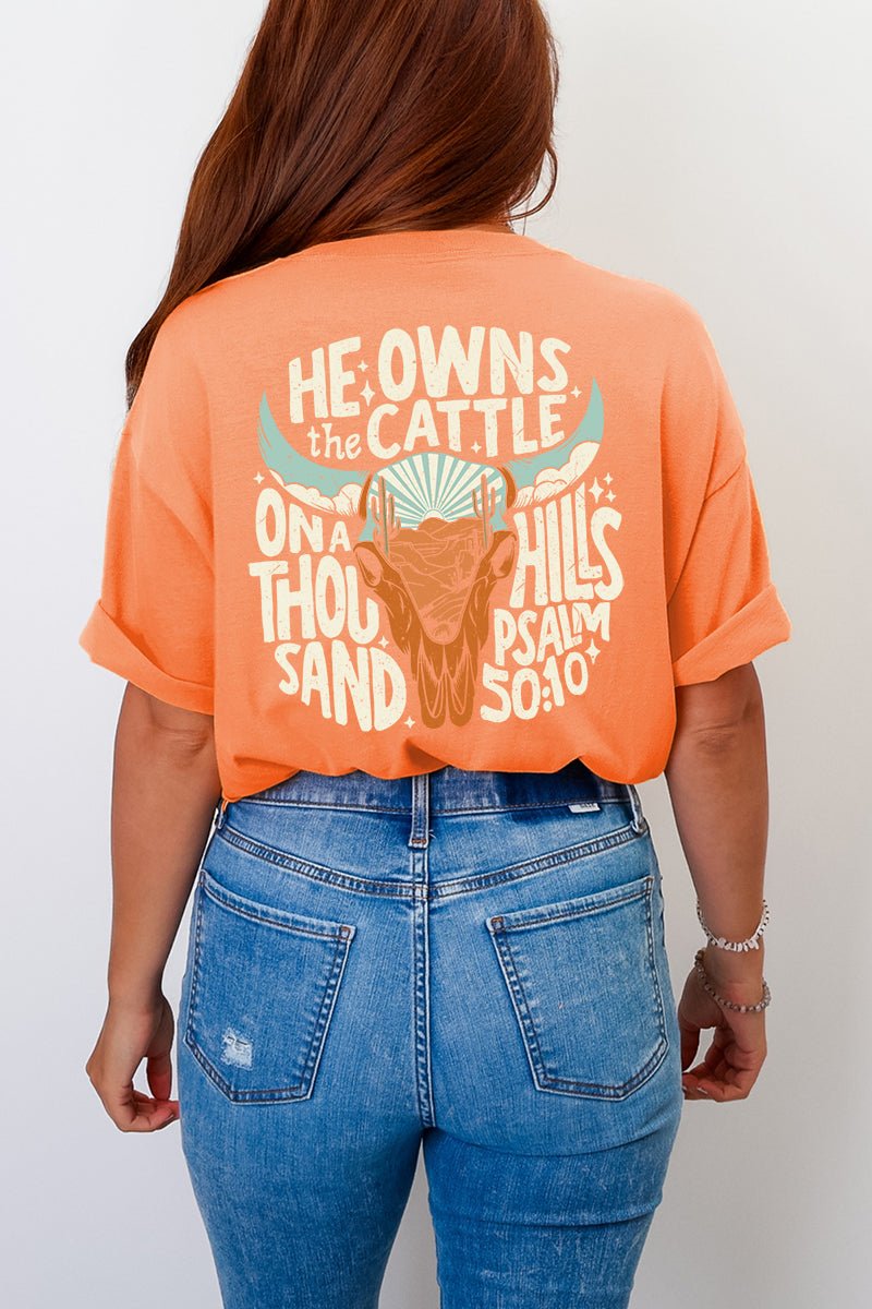 On A Thousand Hills Front & Back Comfort Colors Adult Ring - Spun Cotton Tee - Wholesale Accessory Market