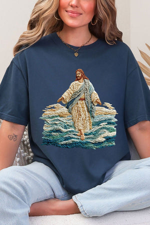 Faux Yarn Walking On Water Comfort Colors Adult Ring - Spun Cotton Tee - Wholesale Accessory Market