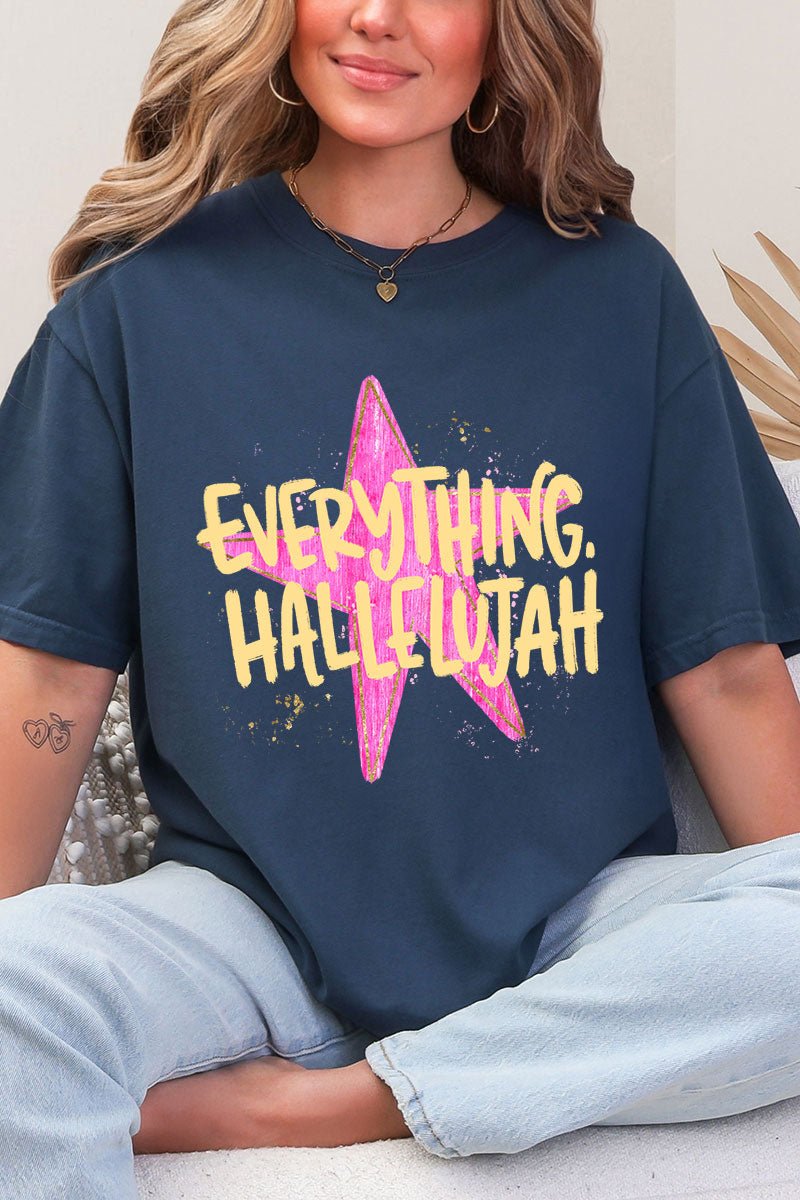 Star Everything Hallelujah Comfort Colors Adult Ring - Spun Cotton Tee - Wholesale Accessory Market