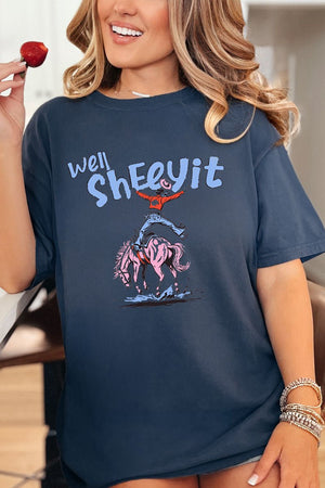 Well Sheeyit Cowboy Comfort Colors Adult Ring - Spun Cotton Tee - Wholesale Accessory Market