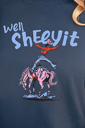 Well Sheeyit Cowboy Comfort Colors Adult Ring - Spun Cotton Tee - Wholesale Accessory Market