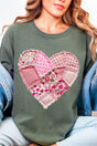 Patchwork Heart Comfort Colors Adult Ring - Spun Cotton Tee - Wholesale Accessory Market