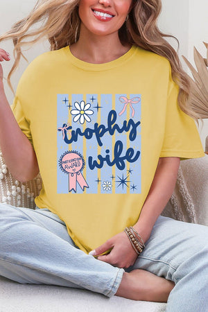 Blue Striped Trophy Wife Comfort Colors Adult Ring-Spun Cotton Tee - Wholesale Accessory Market
