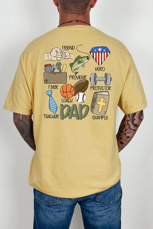 Dad Things Front & Back Comfort Colors Adult Ring - Spun Cotton Tee - Wholesale Accessory Market