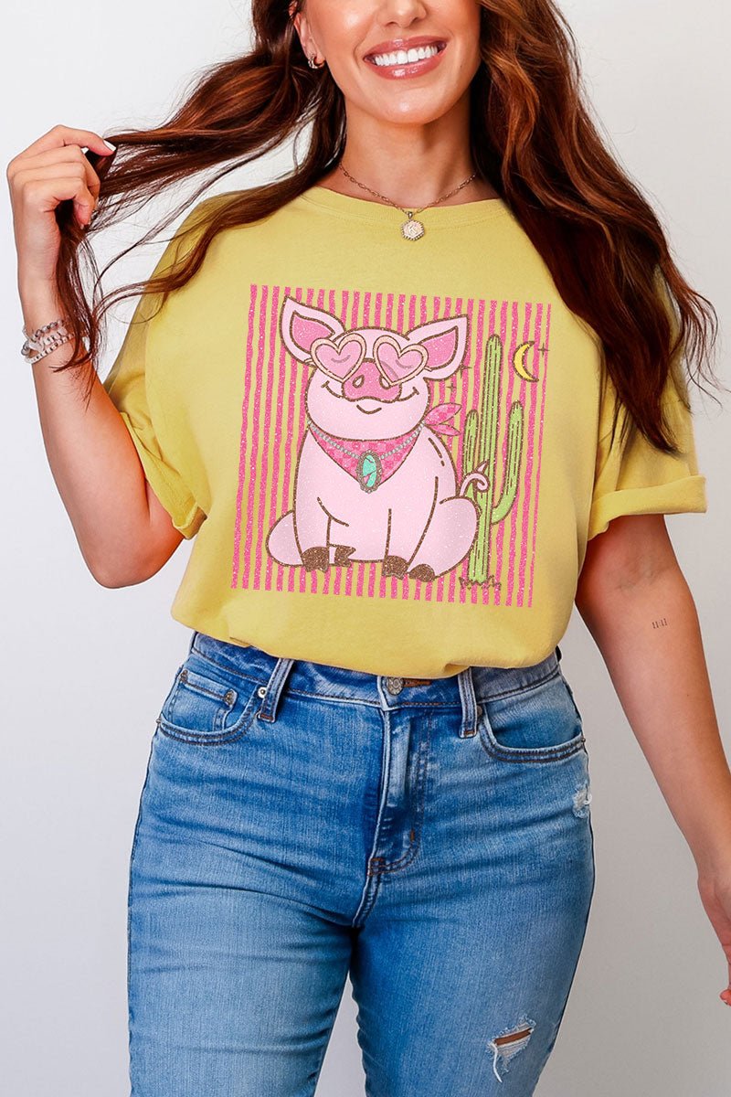 Desert Diva Piggy Comfort Colors Adult Ring - Spun Cotton Tee - Wholesale Accessory Market