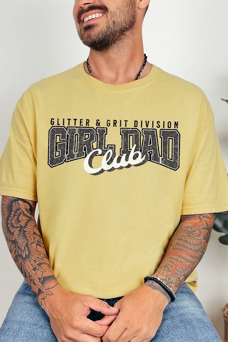 Glitter & Grit Girl Dad Comfort Colors Adult Ring - Spun Cotton Tee - Wholesale Accessory Market