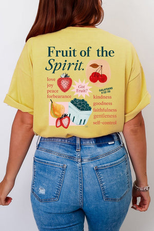Got Fruit? Fruit Of The Spirit Front & Back Design Comfort Colors Adult Ring - Spun Cotton Tee - Wholesale Accessory Market