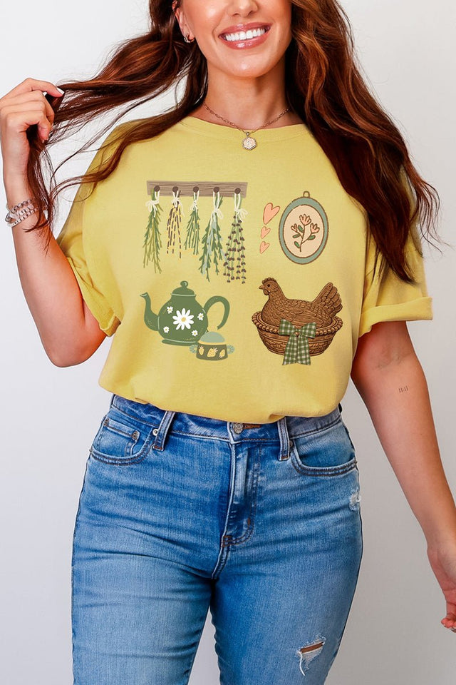 Herbs And Heirlooms Comfort Colors Adult Ring - Spun Cotton Tee - Wholesale Accessory Market