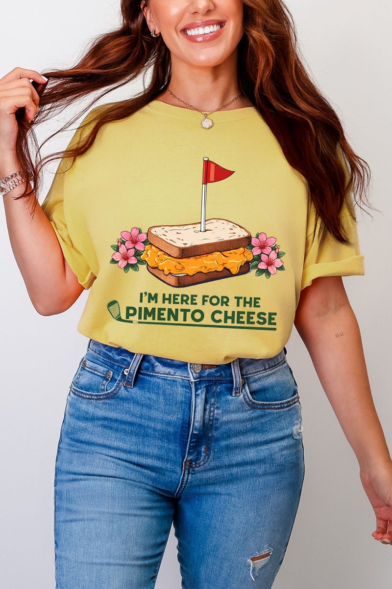 Here For The Pimento Cheese Comfort Colors Adult Ring - Spun Cotton Tee - Wholesale Accessory Market