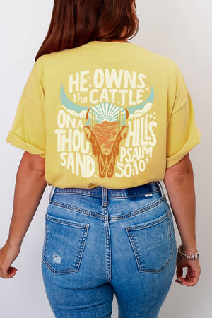On A Thousand Hills Front & Back Comfort Colors Adult Ring - Spun Cotton Tee - Wholesale Accessory Market