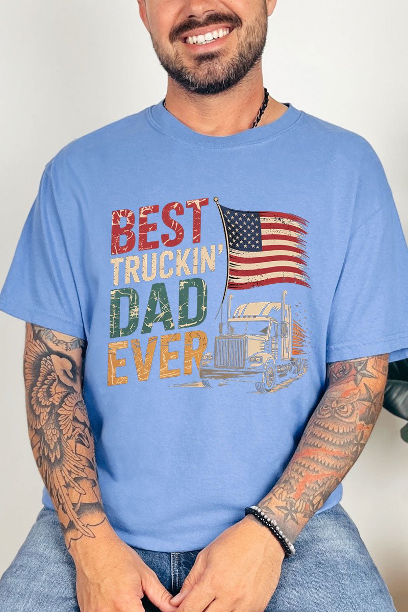 Best Truckin' Dad Ever Comfort Colors Adult Ring - Spun Cotton Tee - Wholesale Accessory Market