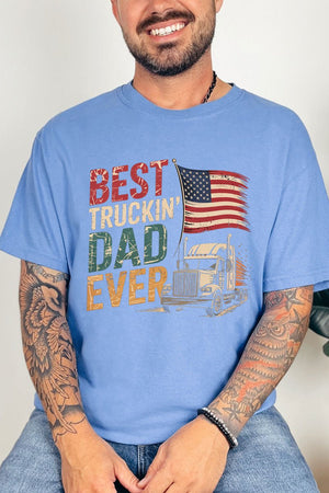 Best Truckin' Dad Ever Comfort Colors Adult Ring - Spun Cotton Tee - Wholesale Accessory Market