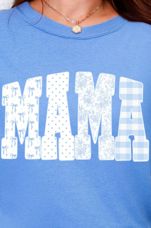 Bow And Blue Mama Comfort Colors Adult Ring - Spun Cotton Tee - Wholesale Accessory Market