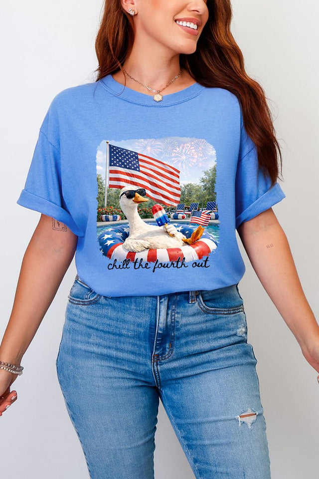 Chill The Fourth Out Comfort Colors Adult Ring - Spun Cotton Tee - Wholesale Accessory Market