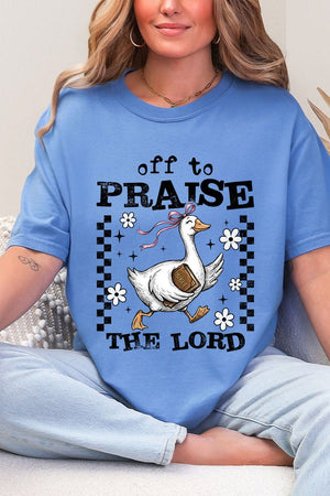Off To Praise The Lord Comfort Colors Adult Ring - Spun Cotton Tee - Wholesale Accessory Market