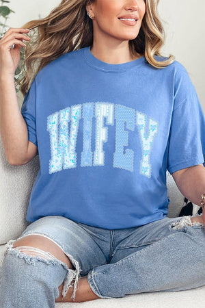 Something Blue Wifey Comfort Colors Adult Ring-Spun Cotton Tee - Wholesale Accessory Market