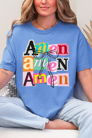Stacked Amen Coquette Comfort Colors Adult Ring - Spun Cotton Tee - Wholesale Accessory Market