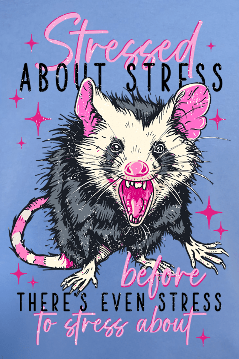 Stressed About Stress Comfort Colors Adult Ring - Spun Cotton Tee - Wholesale Accessory Market