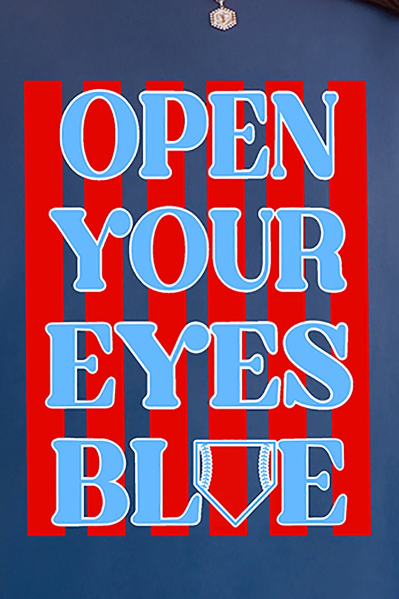 Open Your Eyes Blue Comfort Colors Adult Ring - Spun Cotton Tee - Wholesale Accessory Market